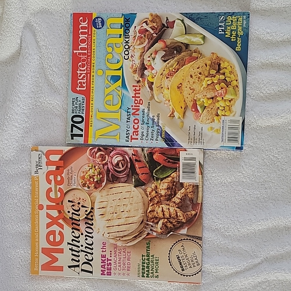 Mexican Recipes In Two Magazines. Beautiful Pictures Easy Recipes